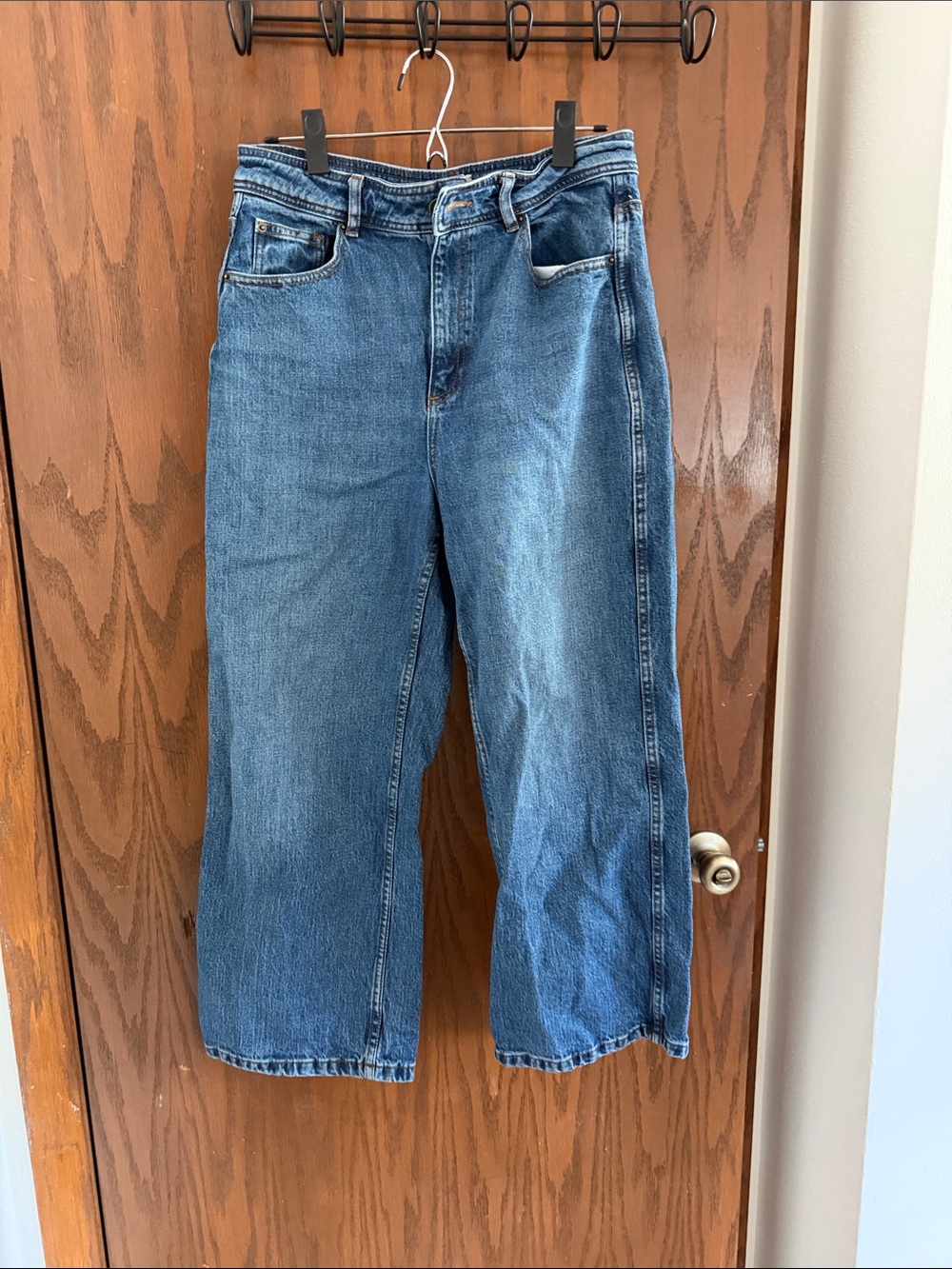 Sezane le crop  Wide-Leg Women's Jeans in Blue